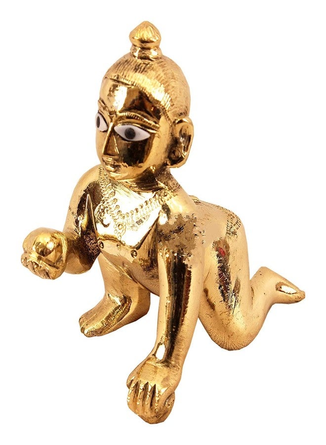 Pujahome vrindavan laddu Gopal Idol Murti Pure Metal Bal Gopal للمنزل ماندير ثاكور جي لادو جوبال (الحجم 0) - Image 4